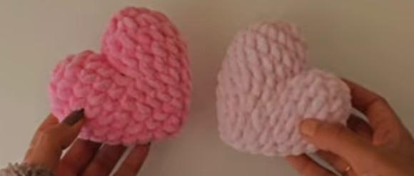 Twined Heart crochet stuffed heart